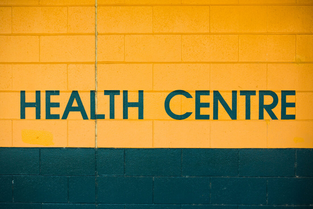 Bwcc Health Centre Sign
