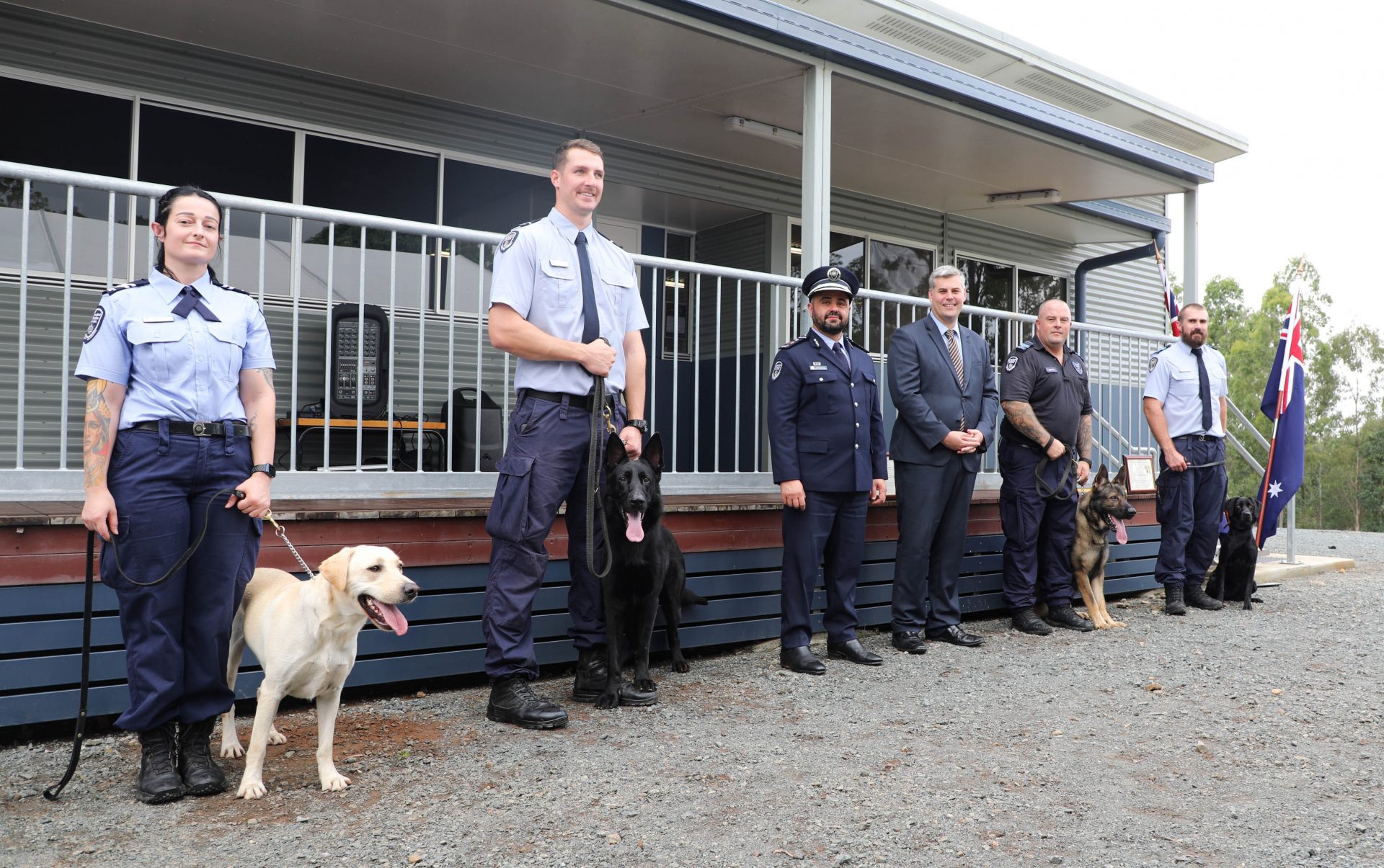 Five new correctional dogs join the front line at new training ‘digs