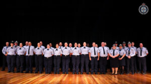 Line up of graduating custodial correctional officers