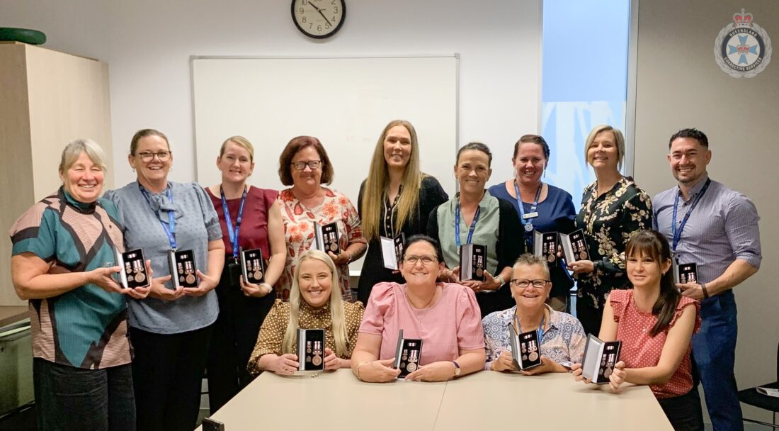 Mackay Community Corrections officers receive National Emergency Medal with Covid-19 clasp